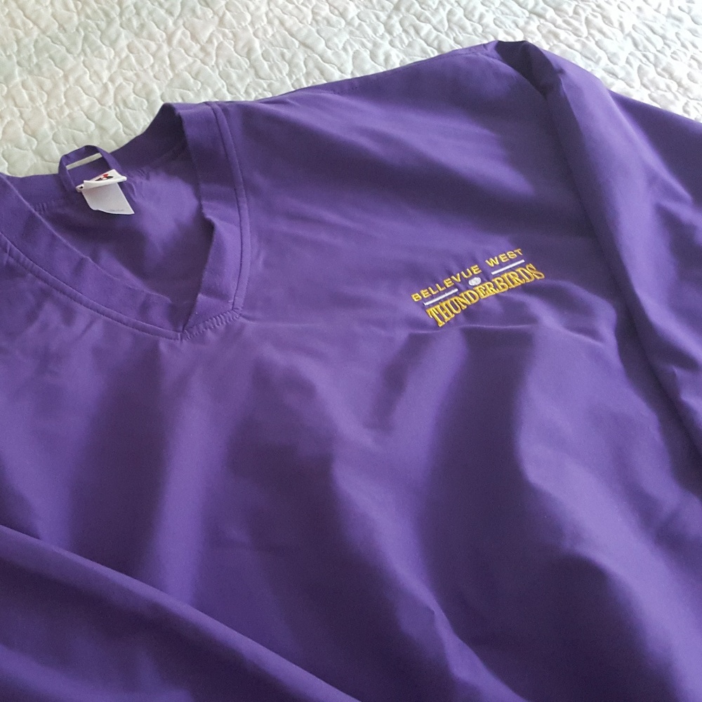 Vintage NM Bellevue West Thunderbirds Windbreaker